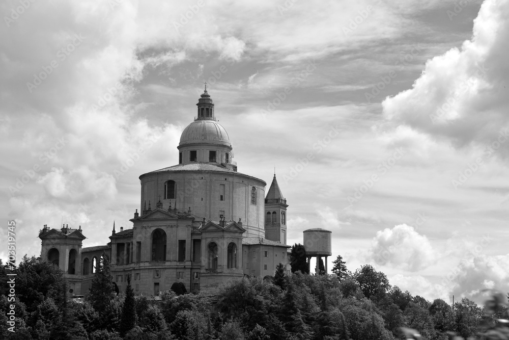 Sanctuary of the Madonna of San Luca is a basilica church in Bologna, northern Italy, sited atop a forested hill, Colle or Monte della Guardia Sanctuary of the Madonna of San Luca is a basilica church in Bologna, northern Italy, sited atop a forested hill, Colle or Monte della Guardia