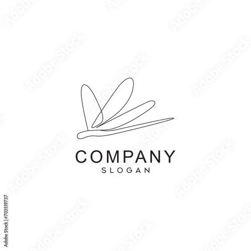 Dragon fly also known as helicopter insect locally, is the fastest flying insect logo design timeless emblem brand identity logotype abstract minimalist monogram typography vector logo
