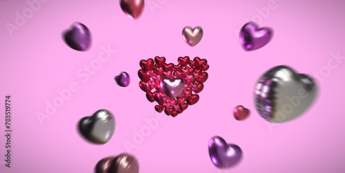 Heartshaped balloons for valentine's day