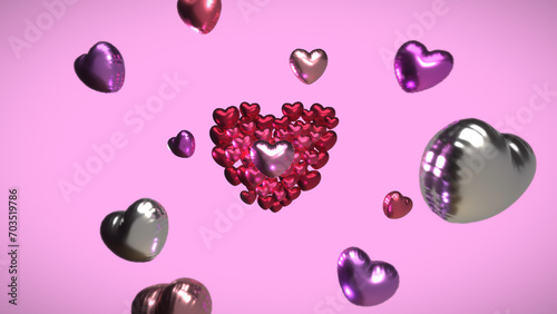 Heartshaped balloons for valentine's day