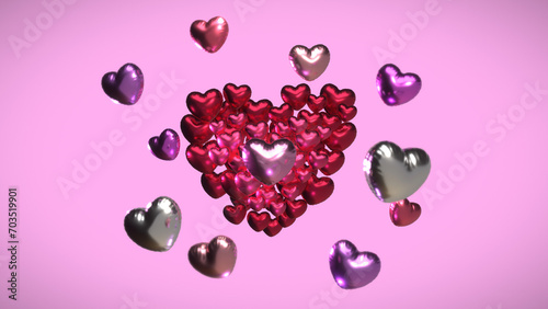 Heartshaped balloons for valentine's day