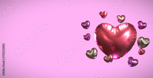 Heartshaped balloons for valentine's day