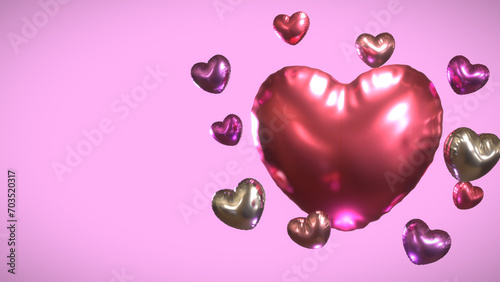 Heartshaped balloons for valentine's day