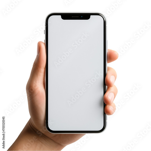 mockup phone hand, smartphone screen isolated, phone white background, phone in hand, photo