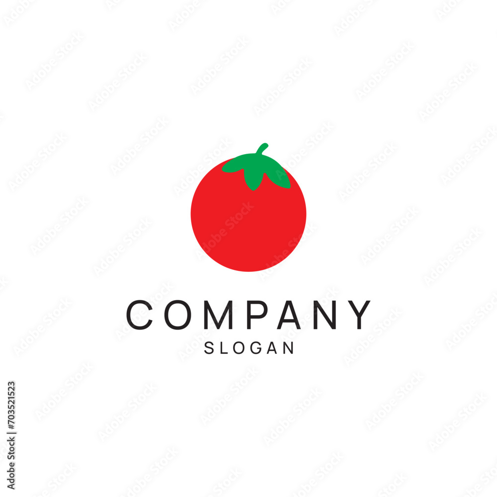 Tomato vegetable food restaurant logo design timeless emblem brand identity logotype abstract minimalist monogram typography vector logo