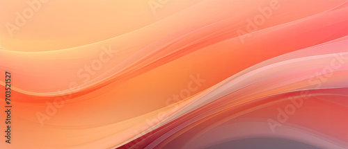 Abstract Wavy Design in Warm Peach and Red Tones