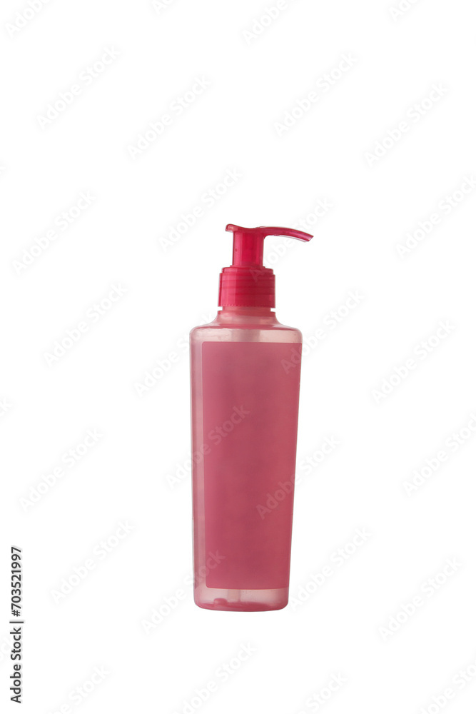 pink container, bottle for cosmetics pink container, bottle for cosmetics