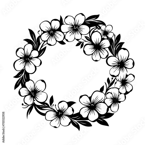 Elegant Floral Frame Botanical Vector Design