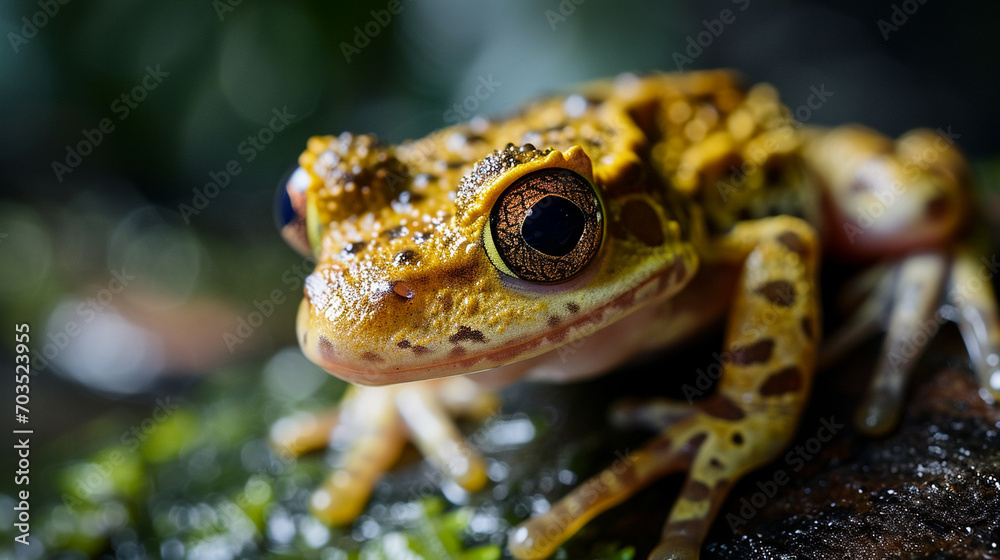 Examination of Exotic Amphibian: A vet examining an exotic amphibian, demonstrating specialized knowledge in the care of diverse species Examination of Exotic Amphibian: A vet examining an exotic amphibian, demonstrating specialized knowledge in the care of diverse species