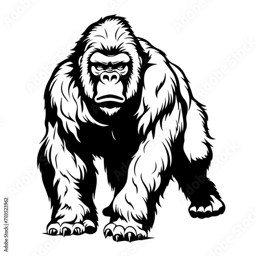 Majestic Gorilla in Natural Habitat Vector