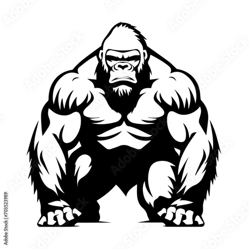 Majestic Gorilla in Natural Habitat Vector