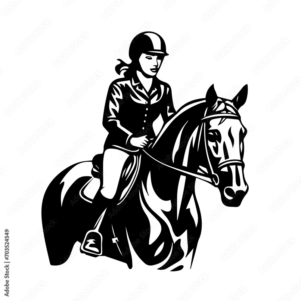 Equestrian Horse Rider Sporting Vector Art Equestrian Horse Rider Sporting Vector Art