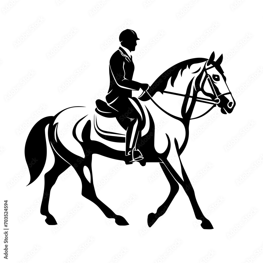 Equestrian Horse Rider Sporting Vector Art Equestrian Horse Rider Sporting Vector Art