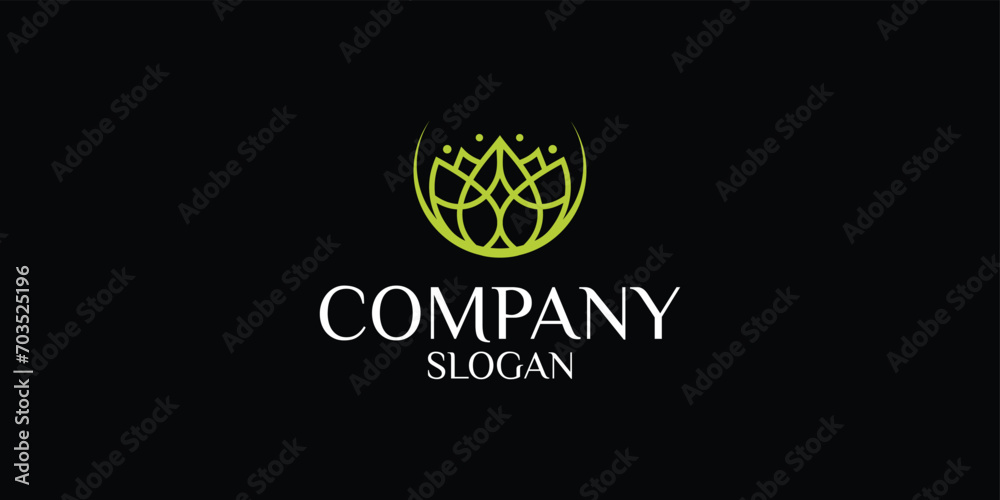 Floral illustration logo for companies, with a modern concept.vector