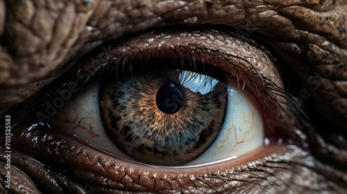 Eye of a rhino, close-up, pupil photo