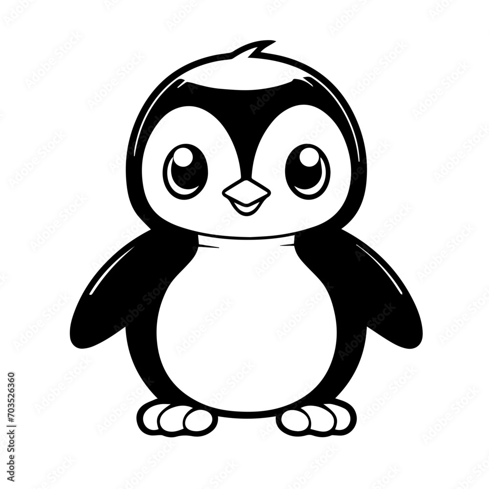 Adorable Kawaii Penguin Vector Design