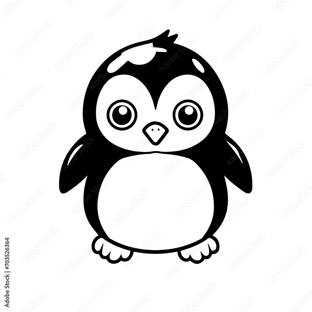 Adorable Kawaii Penguin Vector Design