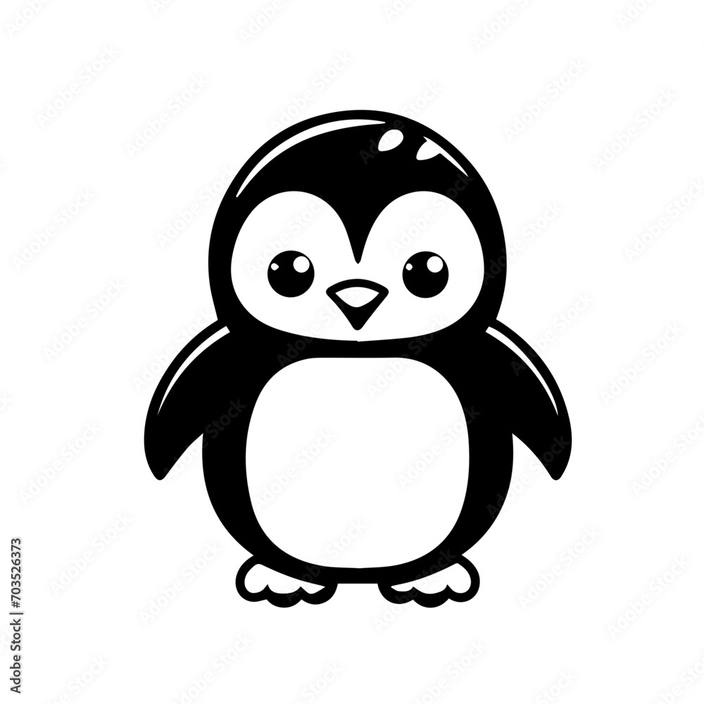Adorable Kawaii Penguin Vector Design Adorable Kawaii Penguin Vector Design