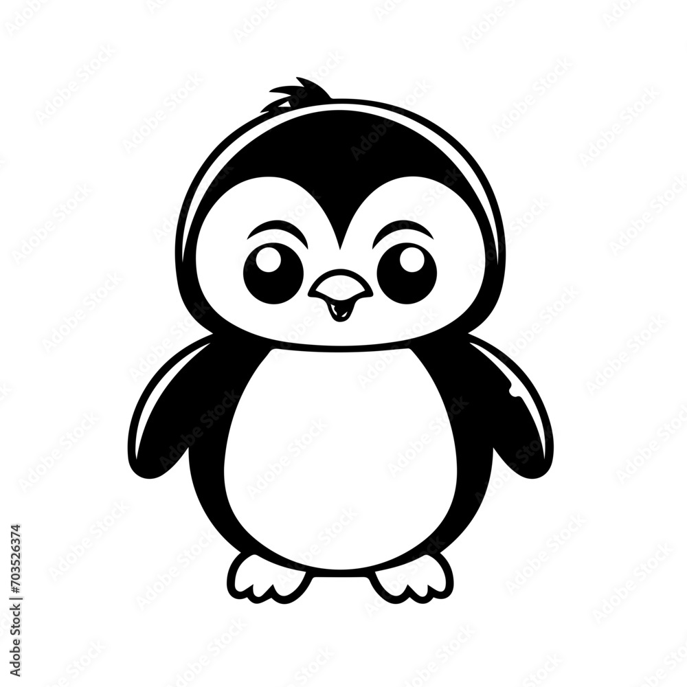 Adorable Kawaii Penguin Vector Design Adorable Kawaii Penguin Vector Design