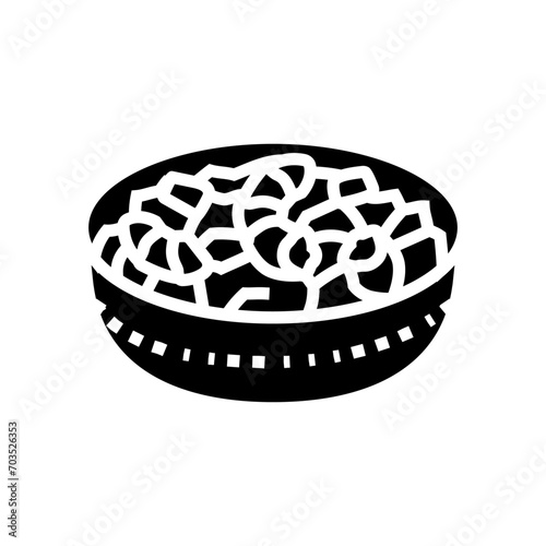 ceviche mexican cuisine glyph icon vector. ceviche mexican cuisine sign. isolated symbol illustration