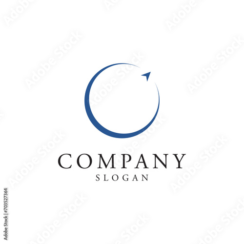 Round aero logo design timeless emblem brand identity logotype abstract minimalist monogram typography vector logo