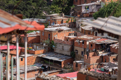 Details of houses in the San Agustín del Sur neighborhood in Caracas, Venezuela photo