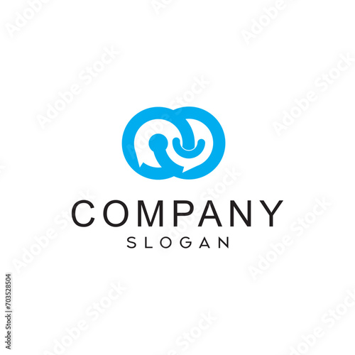 Connection logo design timeless emblem brand identity logotype abstract minimalist monogram typography vector logo