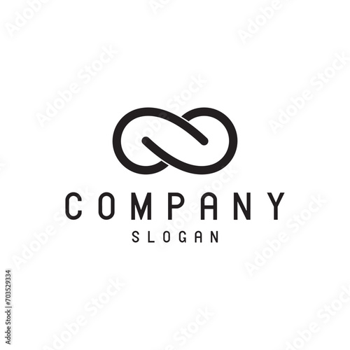 Infinity logo design timeless emblem brand identity logotype abstract minimalist monogram typography vector logo