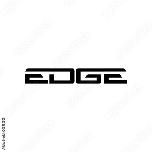 EDGE name logo design timeless emblem brand identity logotype abstract minimalist monogram typography vector logo