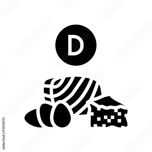 vitamin d rich food osteoporosis glyph icon vector. vitamin d rich food osteoporosis sign. isolated symbol illustration