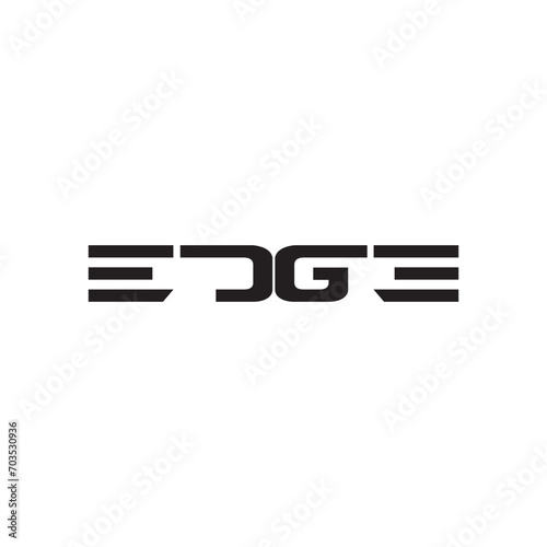 Edge name logo design timeless emblem brand identity logotype abstract minimalist monogram typography vector logo