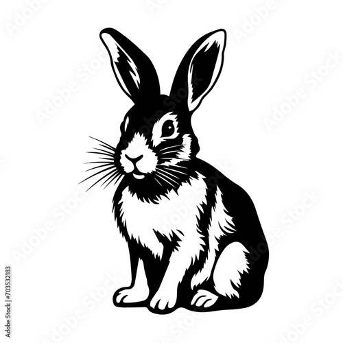 Cute Rabbit Vector Illustration