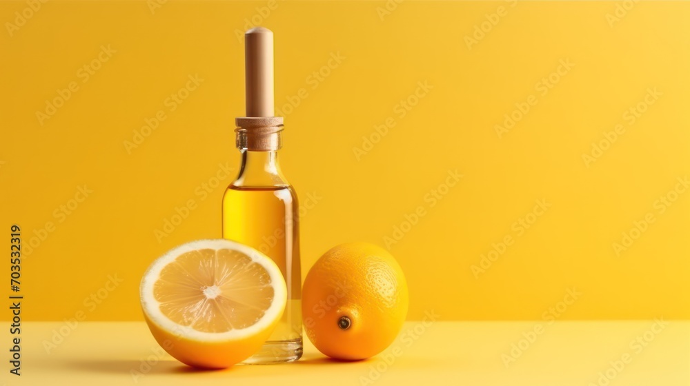 Serum with vitamin C. Lemon essential oil