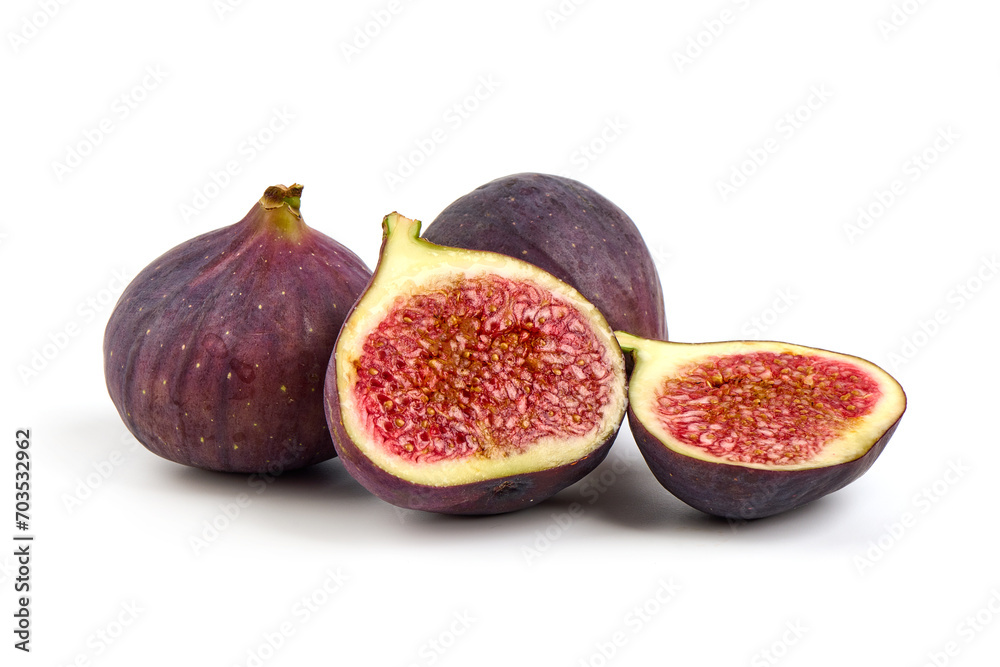Fresh juicy figs, tropical fruits, isolated on white background. Fresh juicy figs, tropical fruits, isolated on white background.