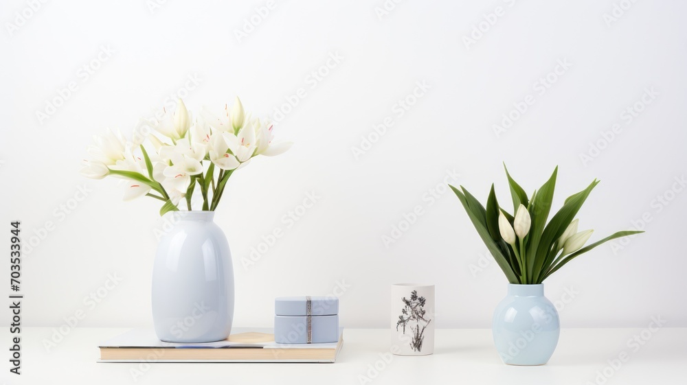 snowdrops in a vase. Generative AI snowdrops in a vase. Generative AI