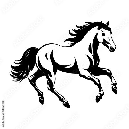 Fototapeta Naklejka Na Ścianę i Meble -  Dynamic Running Horse Vector Illustration