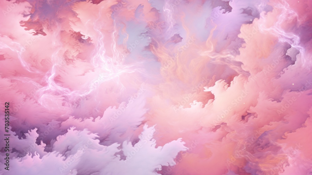 abstract watercolor background with clouds. Generative AI