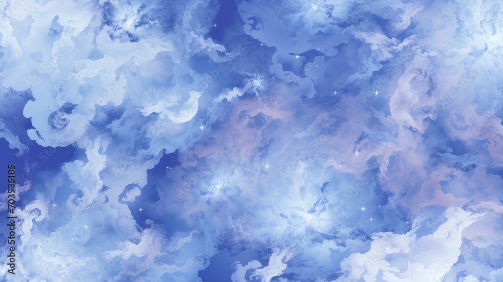 Fototapeta premium Blue space galaxy abstract background. Generative AI