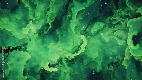 Green Abstract Background. Space Galaxy