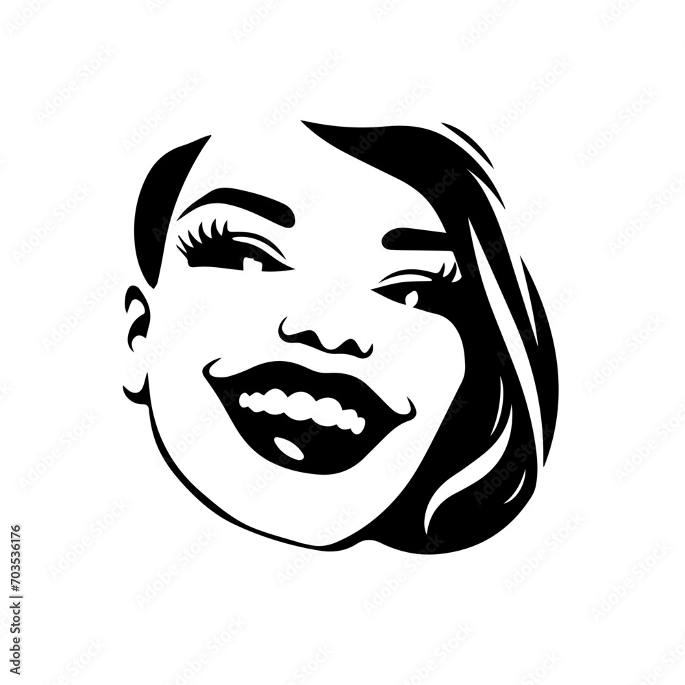Cheerful Smiling Face Vector Illustration Cheerful Smiling Face Vector Illustration