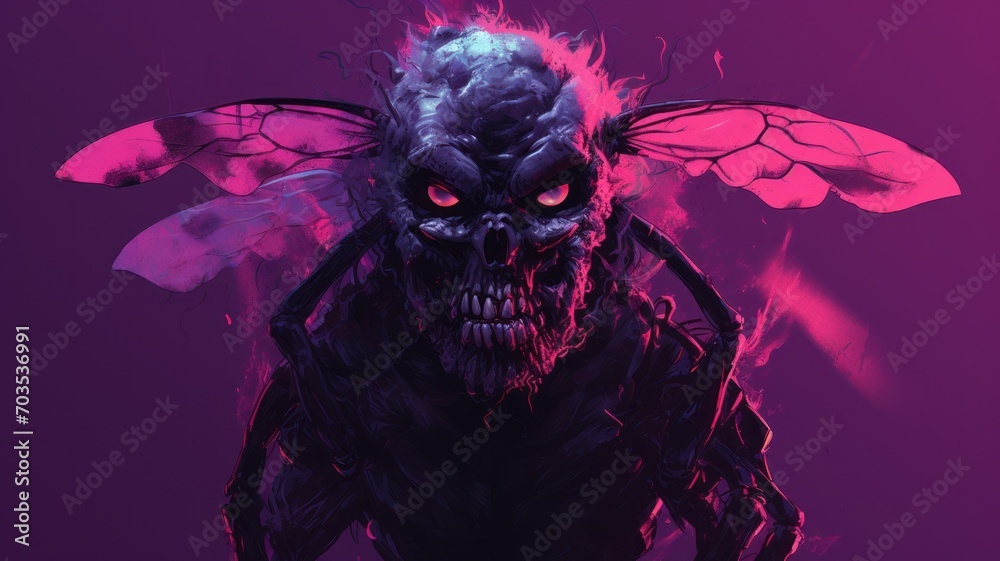 halloween spider on black background. Generative AI halloween spider on black background. Generative AI