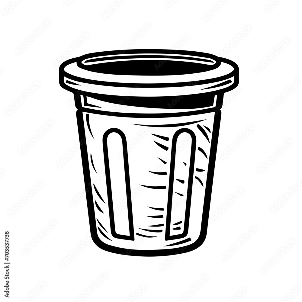 Urban Trash Can Vector Illustration Urban Trash Can Vector Illustration