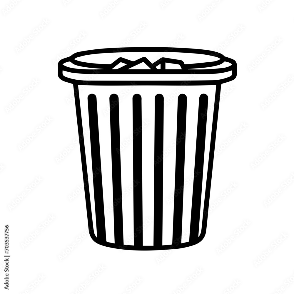 Urban Trash Can Vector Illustration Urban Trash Can Vector Illustration