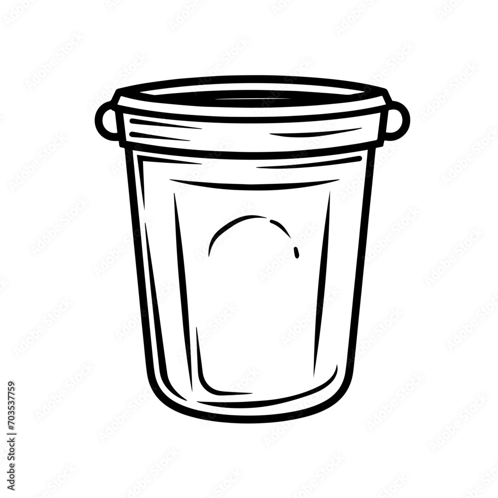 Urban Trash Can Vector Illustration Urban Trash Can Vector Illustration