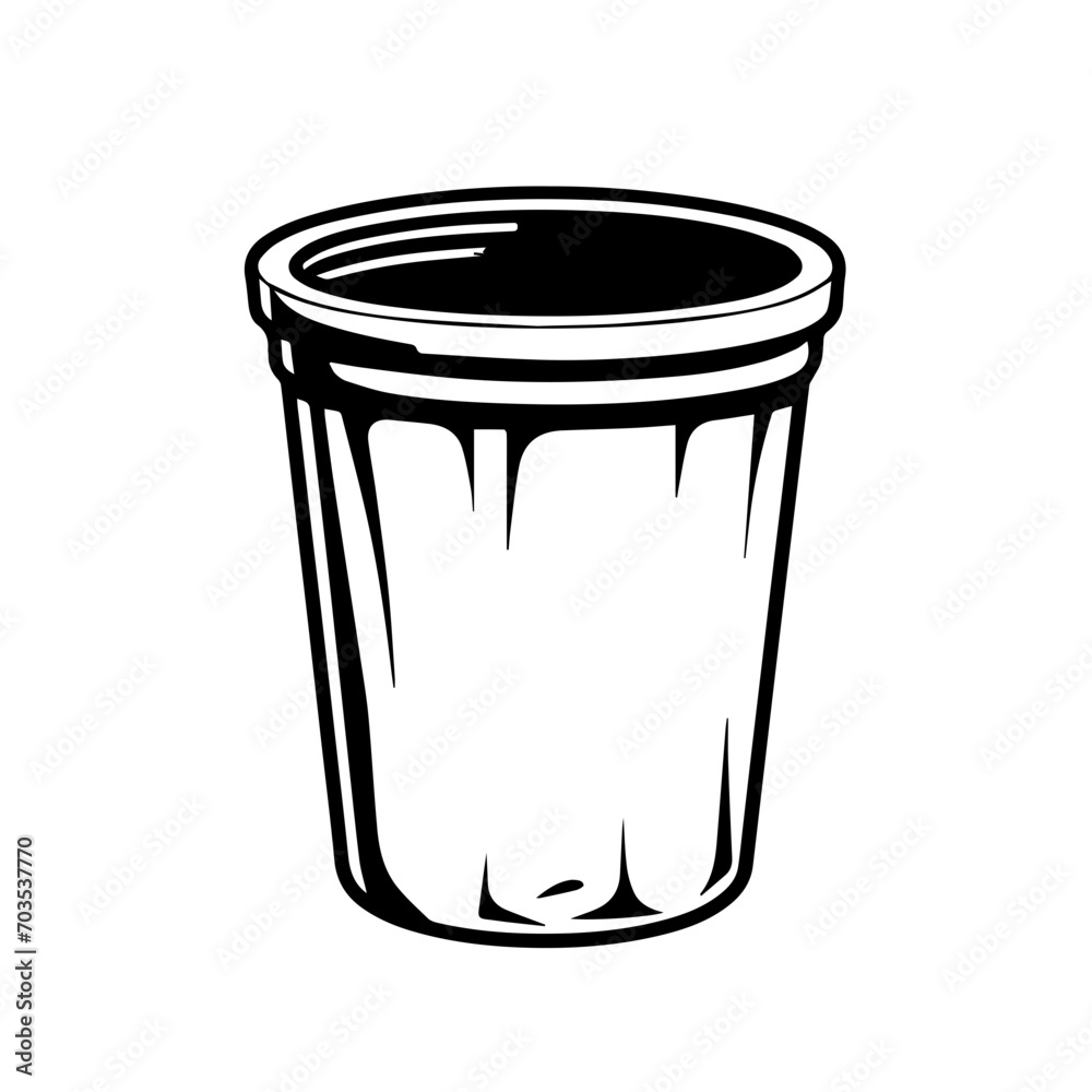 Urban Trash Can Vector Illustration Urban Trash Can Vector Illustration