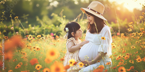 妊婦と子供と photo