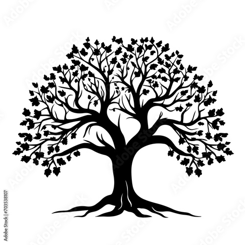 Verdant Tree in Full Bloom Vector