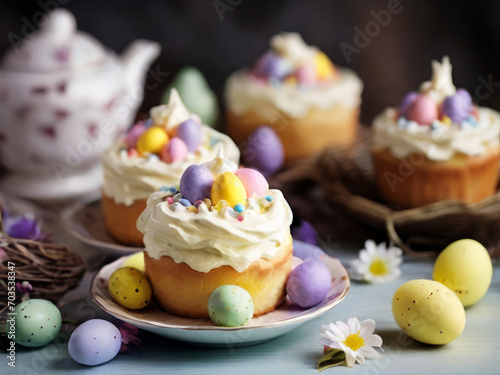 Cooking skills at their best: Easter cream puffs