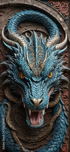 Generative AI illustration of a wyrm dragon high resolution vertical wallpaper dragon iphone wallpaper