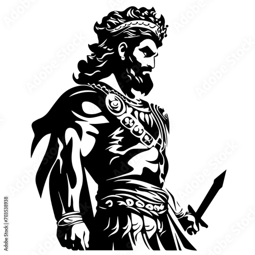 Ancient Persian Warrior Vector Representation